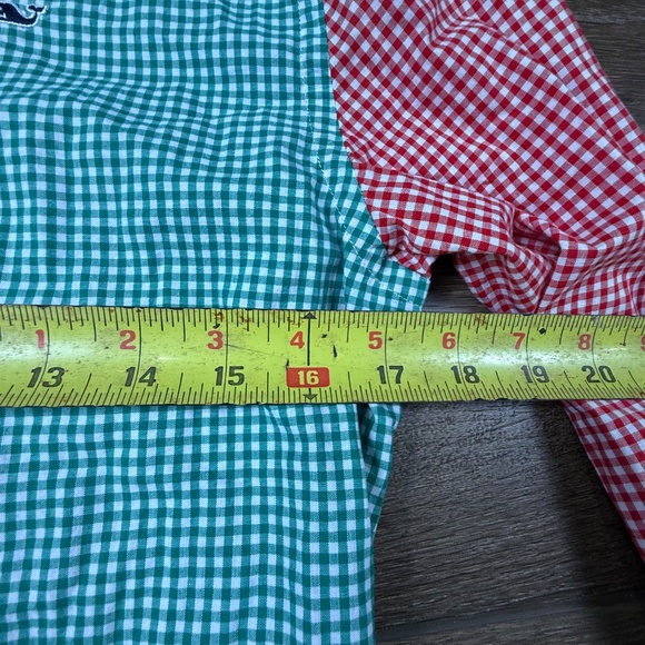 Vineyard Vines Boys 100% Cotton Button Front Whale Shirt, Gingham Colorblock, L - Picture 9 of 13